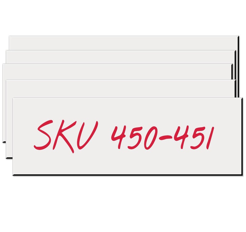 NapTags Write-On Magnetic Rack/Shelf Labels (6" x 2"). Includes a 10-Pack of Reusable Magnetic Strips for Easy Warehouse or Office Organization. Durable and Versatile. - Image 1